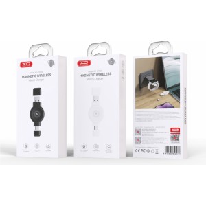 None XO wireless inductive watch charger QI CX026 USB+USB-C 2,5W white