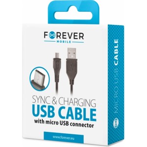 None Forever cable USB - microUSB 1,0 m 1A black