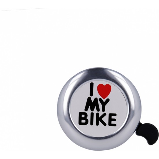 Telforceone Bike bell I love my bike silver