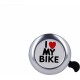 Telforceone Bike bell I love my bike silver