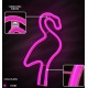 None Neon LED Light Flamingo pink Bat + USB FLNE18 Forever Light