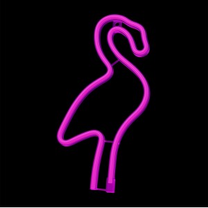 None Neon LED Light Flamingo pink Bat + USB FLNE18 Forever Light