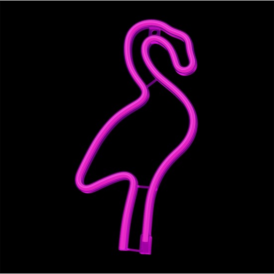 None Neon LED Light Flamingo pink Bat + USB FLNE18 Forever Light