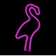 None Neon LED Light Flamingo pink Bat + USB FLNE18 Forever Light