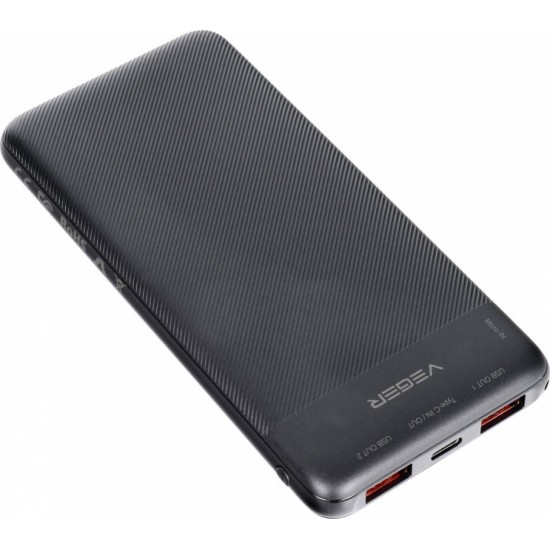 Veger powerbank 10 000 mAh PD QC3.0 2A 20W A11S (W1133S) black