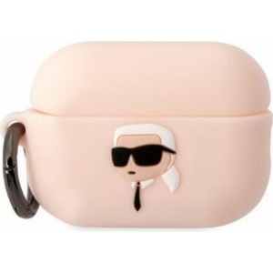 Karl Lagerfeld case for APPLE Airpods 2 KLAP2RUNIKP (3D Sil NFT Karl) pink