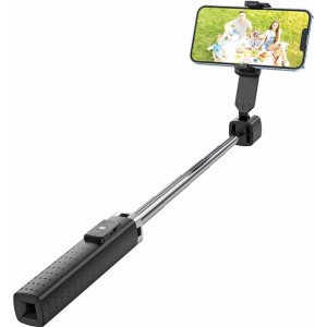 Hoco selfie stick with bluetooth remote control fourpod K18 black