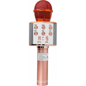 OEM Multimedia karaoke microphone CR58 pink gold