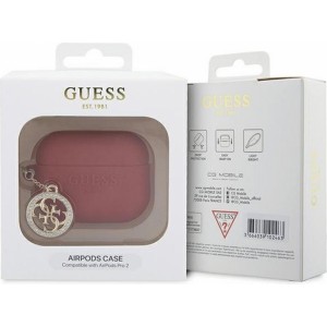 Guess case for APPLE AirPods Pro 2 (2022 / 2023) GUAP23DSLGHDF (3D Rubber 4G Diamond Charm) red