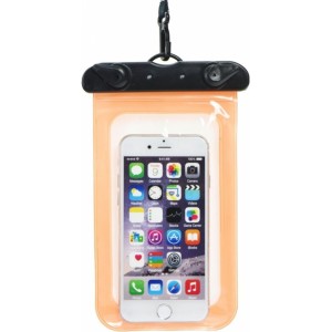 OEM Waterproof bag for mobile phone with plastic closing orange