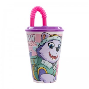 Stor Water Cup with Straw for Kids STOR 74530 430 ml Paw Patrol Skye (pink)