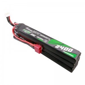 Gens Ace 25C 2400mAh 3S2P 11.1V NUNCHUCK 3X Airsoft Gun Lipo Battery with Deans(T) Plug