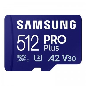 Samsung Memory card Samsung Pro PLUS microSDXC 512GB 180/130 MB/s UHS-I U3 (MB-MD512SA/EU)