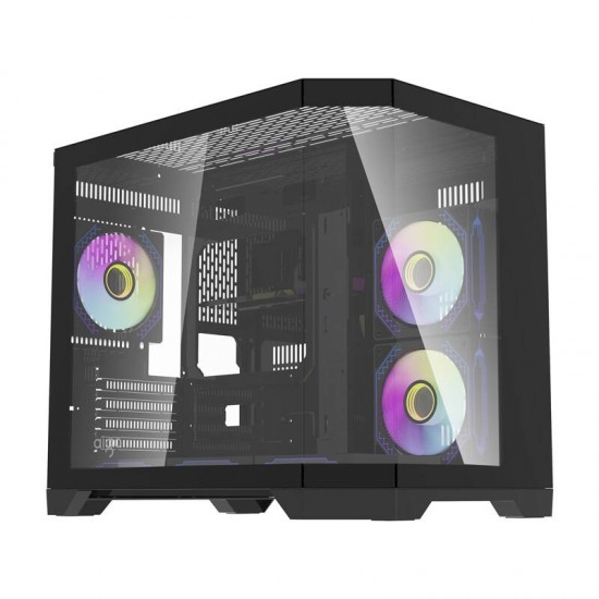 Darkflash Darflash FT418 computer case + 6 aRGB fans (black)