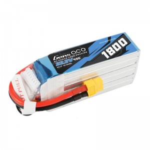 Gens Ace 1800mAh 22.2V 45C 6S1P Lipo Battery Pack