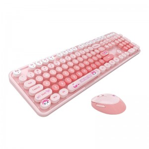 Mofii Sweet New 2.4G Wireless Keyboard + Mouse Set (Pink)