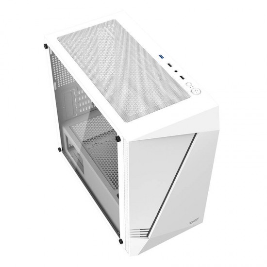 Darkflash Computer case Aigo AL390 + RGB fan (white)