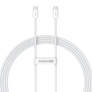 Baseus Kabel szybkiego ładowania USB-C do USB-C Baseus Superior 2 100W 2m (biały)