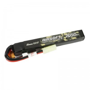 Gens Ace 25C 1500mAh 2S1P 7.4V Airsoft Gun Lipo Battery with mini Tamiya Plug