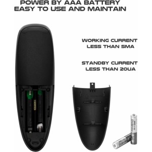 CP G10BTS Universāla Smart TV Air Mouse - Bluetooth / IR Pults Balss Asistents & Giroskops Melna