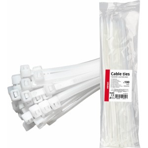 Amio White cable ties 4.8×350mm 100 pcs. AMIO-04312