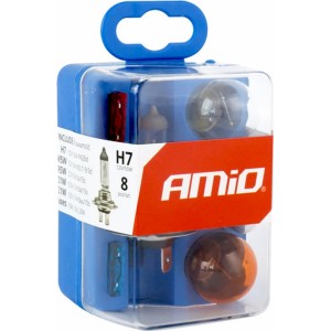 Amio Halogen bulbs & fuses set 8 pcs H7