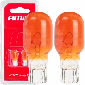 Amio Halogen bulbs T15 WY16W W2.1x9.5d 12V 2 pcs