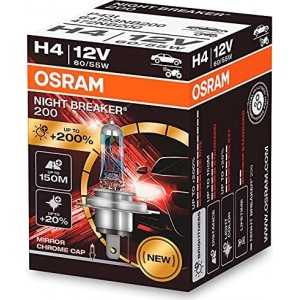 Osram Halogen Bulb Osram H4 12V 60/55W P43t NIGHT BREAKER 200 /1 pc