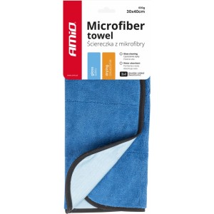 Amio 2in1 Microfiber towel - drying and glass 30x40cm 630g AMIO-03746