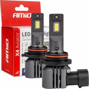 Amio LED Headlights X4-series AVIATOR HB4 9006 6500K max 44W AMIO-03767