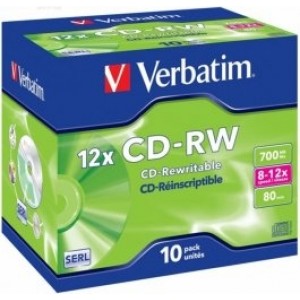 Verbatim Matricas CD-RW SERL 700MB 10x-12x 10 Pack Jewel