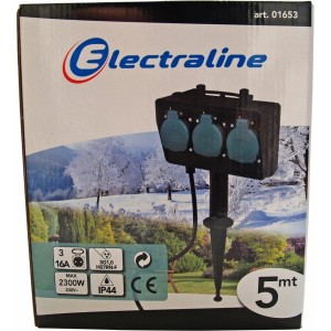 Electraline 01653 Garden Socket 3P 5M