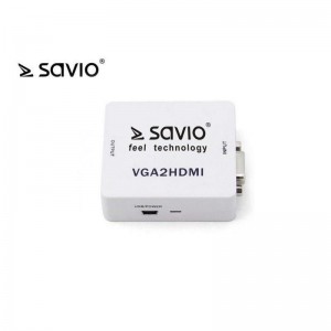 Savio CL-110 VGA2HDMI Adapteris Signāla konvertēšanai no VGA uz HDMI