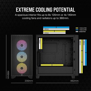 Corsair 3000D RGB AIRFLOW Datora korpuss