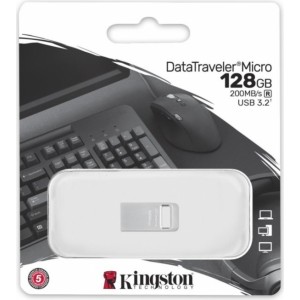 Kingston pendrive 128GB USB 3.0 / USB 3.1 DT Micro G2 Zibatmiņa