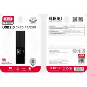 XO card reader 2 in 1 DK05A USB 2.0 black