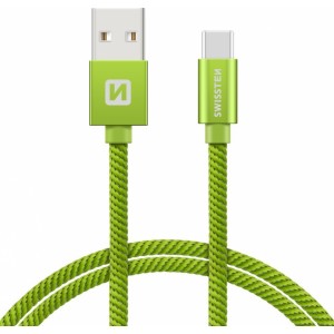 Swissten Textile Universāls Quick Charge 3.1 USB-C Datu un Uzlādes Kabelis 20 cm