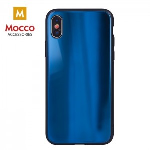 Mocco Aurora Glass Силиконовый чехол для Apple iPhone XS Max Синий