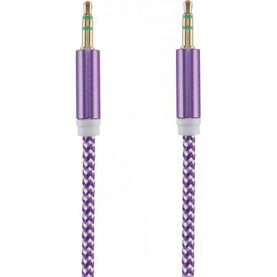 Tellur Basic Audio Cable aux 3.5mm Jack 1m Purple