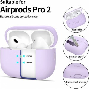 Tech-Protect Silicone Case for Apple AirPods Pro 1 / 2 - Purple