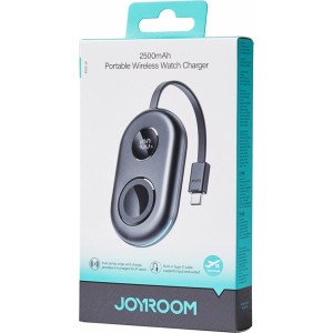 Joyroom JR-W09 3W inductive charger with USB-C cable for Apple Watch - black