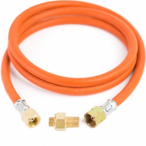 Meva Reduction connection to a tourist gas cylinder G 3/8" L - 7/16" hose 1.5 m