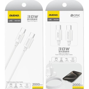 Dudao L4C USB-C / USB-C cable 30W 1.2m - white