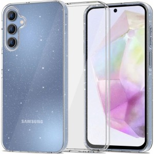 Tech-Protect FlexAir case for Samsung Galaxy A35 5G - transparent and glitter