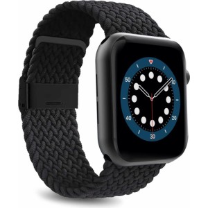 Puro ''LOOP'' Elasticized Nylon watch band with clip closure for AppleWatch38–40-41mm one size black