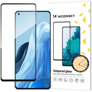Wozinsky Tempered Glass Full Glue Super Tough Screen Protector Full Coveraged with Frame Case Friendly for Oppo Reno7 Pro 5G black (universal)
