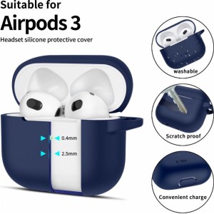 Tech-Protect Silicone Hook Case for Apple AirPods 3 - Blue