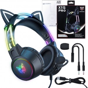 Onikuma X15 PRO Gaming headset Cat (Black)