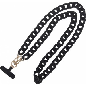 None Phone chain long matte black