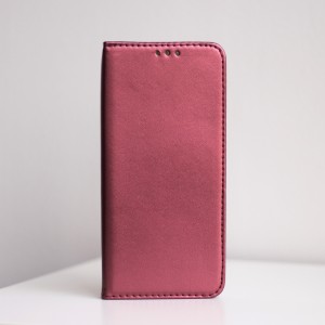 None Smart Magnetic case for Motorola Moto E13 burgundy